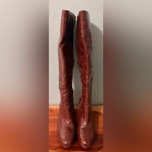 Brown Knee-High Leather Boots
